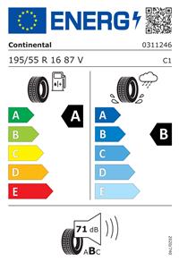Efficiency label - Continental, EcoContact 6 195/55 R 16